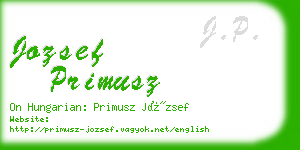 jozsef primusz business card